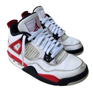 Air Jordan 4 Retro Low GS 408452-161 Red Cement Boys Sneakers Shoes 3.5Y